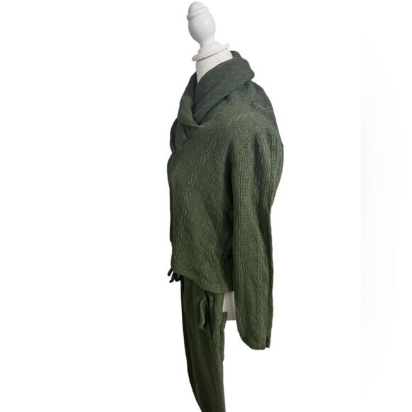 Pusco matching green knitted Hooded top medium pants green Brazilian vintage - Picture 4 of 14